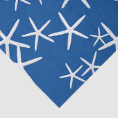 Zeesterpatroon Navy Blauwe Tissuepapier (Detail)