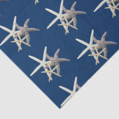 Zeesterpatroon Navyblauw Tissuepapier (Detail)