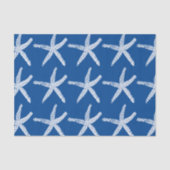 Zeesterpatroon Strand Zeemansstijl Kust Marineblau Tissuepapier (Voorkant)