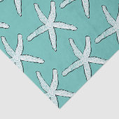 Zeesterpatroon Strand Zeethema Kobaltblauw Tissuepapier (Detail)