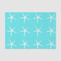 Zeesterpatroon Wit Teal Blauw Nautilisch Abstract