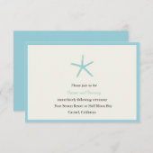 Zeesterren - Aquamarijn ontvangstkaarten Kaart (Voorkant / Achterkant)