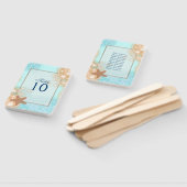 Zeesterren bubbels hawaii blauw sinaasappel tafel  handwaaier (Niet-gemonteerd)