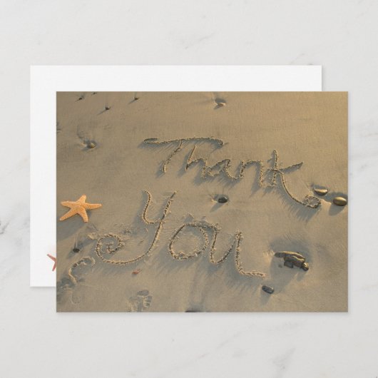 Zeesterren Dank u Briefkaart (Voorkant / Achterkant)