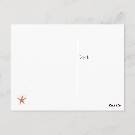 Zeesterren Dank u Briefkaart (Achterkant)