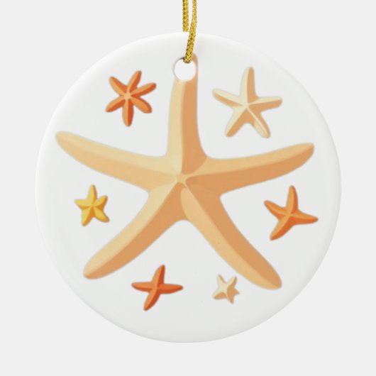 Zeesterren en de Kleine Ones Keramisch Ornament (Voorkant)