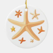 Zeesterren en de Kleine Ones Keramisch Ornament (Achterkant)