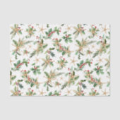 Zeesterren en Holly Tropical Christmas Beach Tissuepapier (Voorkant)