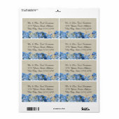 Zeesterren en hortensia's etiket (Full Sheet)