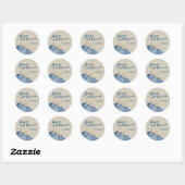 Zeesterren en hortensia's ronde sticker (Vel)