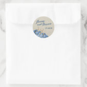 Zeesterren en hortensia's ronde sticker (Tas)
