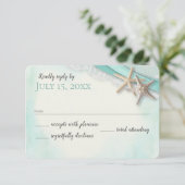 Zeesterren en Kant  Beach Response Kaart (Staand voorkant)