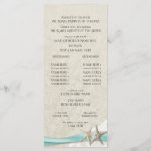 Zeesterren en Kant bruiloft programma Programmakaart (Achterkant)