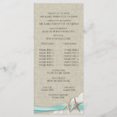 Zeesterren en Kant bruiloft programma Programmakaart (Achterkant)