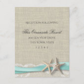 Zeesterren en Kant rustieke Beach Response Kaart (Voorkant)