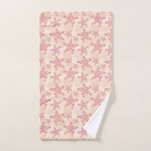 Zeesterren en koraalroze pastelpatroon bad handdoek (Handdoek)