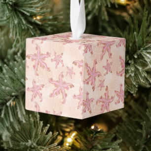 Zeesterren en koraalroze pastelpatroon decoratie