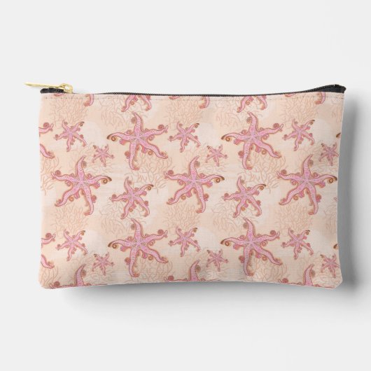 Zeesterren en koraalroze pastelpatroon etui (Voorkant)