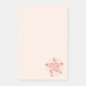 Zeesterren en koraalroze pastelpatroon post-it® notes (Voorkant)