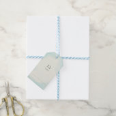 Zeesterren en Lace Aqua Zitplaatsen Cadeaulabel (Met Touw)