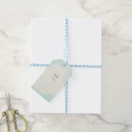 Zeesterren en Lace Aqua Zitplaatsen Cadeaulabel