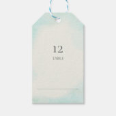 Zeesterren en Lace Aqua Zitplaatsen Cadeaulabel (Voorkant)