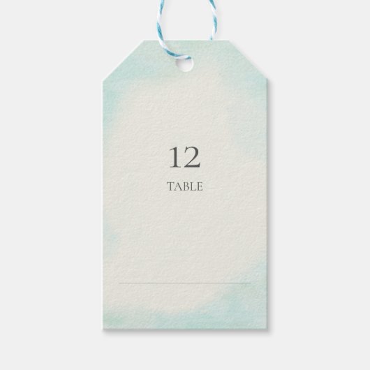 Zeesterren en Lace Aqua Zitplaatsen Cadeaulabel (Voorkant)