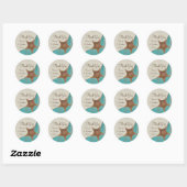 Zeesterren en netten ronde sticker (Vel)