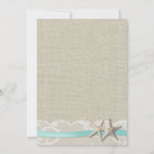 Zeesterren en Ribbon Beach Aqua Kaart (Achterkant)