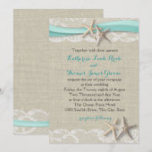 Zeesterren en Ribbon Beach Aqua Kaart (Voorkant / Achterkant)