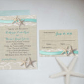 Zeesterren en Ribbon Beach Aqua RSVP