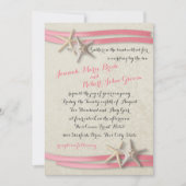 Zeesterren en Roze Lint Kaart (Voorkant)