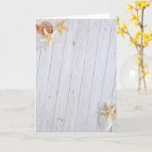 Zeesterren en schelpen Nautische vakantie Kaart (Gele Bloem)