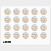 Zeesterren en schelpen strand bruiloft Dank u Ronde Sticker (Vel)