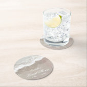 Zeesterren en Schelpen Tropisch Strand Bruidsdiner Ronde Kartonnen Onderzetter (Insitu)