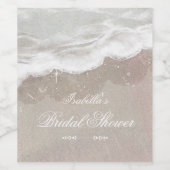 Zeesterren en Schelpen Tropisch Strand Bruidsdiner Wijn Etiket (Enkel label)