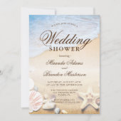 Zeesterren en schelpen Tropisch strand bruiloft do Kaart (Voorkant)