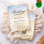 Zeesterren en schelpen Tropisch strand bruiloft do Kaart