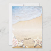 Zeesterren en schelpen Tropische zomer strand brui Kaart (Achterkant)