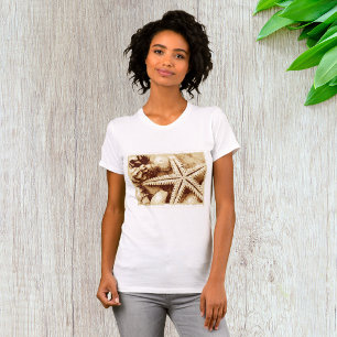 Zeesterren en schelpen Vrouwen T-shirt