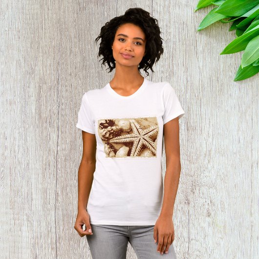 Zeesterren en schelpen Vrouwen T-shirt