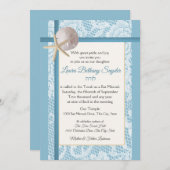 Zeesterren en Zanddollar Oceaan Bat Mitswa Kaart (Voorkant / Achterkant)