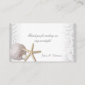 Zeesterren en Zanddollar Parels en Kant Plaatskaartje (Achterkant)