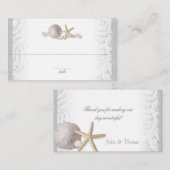 Zeesterren en Zanddollar Parels en Kant Plaatskaartje (Voorkant / Achterkant)