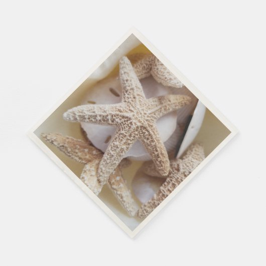 Zeesterren en Zanddollars Elegante Kust Servet (Hoek)