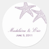 Zeesterren Favor Sticker - Paarse (Voorkant)