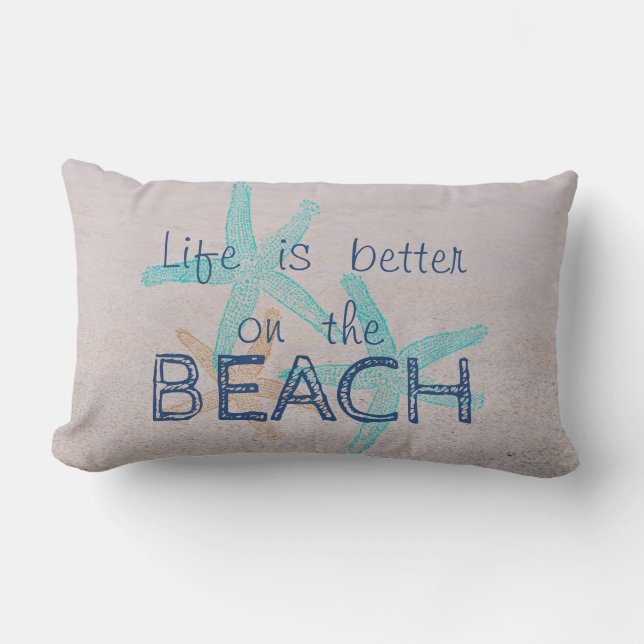 Zeesterren, Het Leven Is Beter Op Het Strand, Zand Kussen (Voorkant)