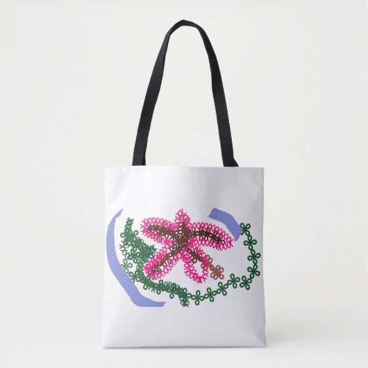 Zeesterren houden van tote bag (Voorkant)