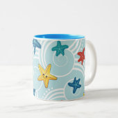 Zeesterren in de Zuidelijke Oceaan Tweekleurige Koffiemok (Voorkant rechts)