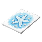 Zeesterren in het blauw notitieblok (Linkerzijde)